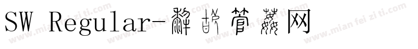 SW Regular字体转换